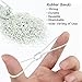 HOYOLS 1/2 Inch Small White Rubber Bands for Hair Ties Elastics Mini Toddler Braids Ponytail Holders for Baby Girls Infants Kids Thick Hair Rubberbands No Damage Office 1000pcs (S) Latex-Free