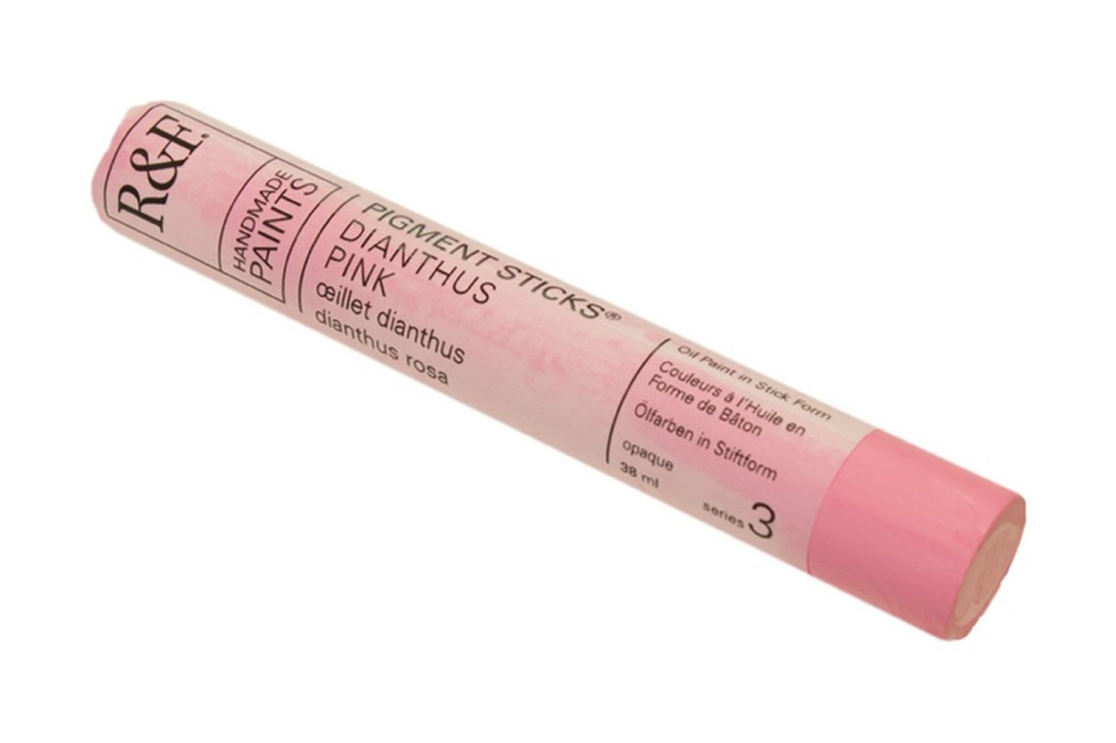 R&F Handmade Paints - Professional Oil Pigment Stick, Dianthus Pink, 38 ml