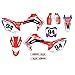 junhuo Kit di decalcomania grafica dell'autoadesivo del motociclo DECO Per Honda 2014 2015 2016 2017 CRF250 CRF 250 2013 2014 2015 CRF450 CRF 450 (Color : B1604)