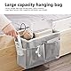 Tigerkinwit Betttaschen 2 Stücke Bettaufhänger Organizer Hängend Aufbewahrungstasche Wasserdicht Betttaschen für Fernbedienung Bettgitter Buch Magazin Kopfhörer Zeitungen（Schwarz/Beige）