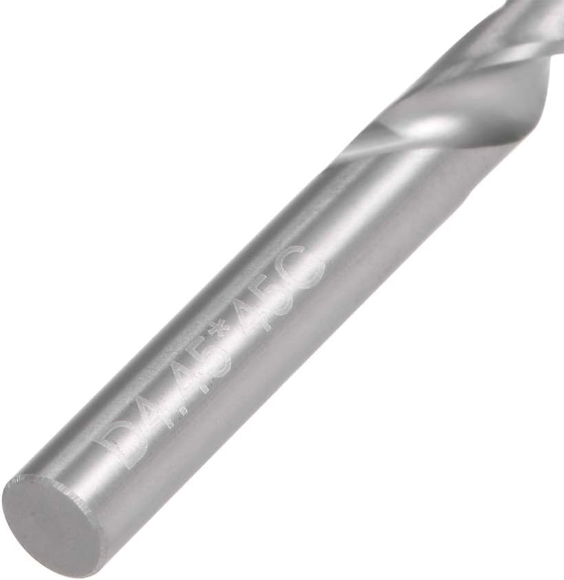 uxcell 4.45mm Solid Carbide Drill Bits Straight Shank for Stainless Steel Alloy Hard Steel, Hardened to 50 HRC