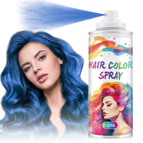 Spray temporal para cabello uso único, color azul miniatura 1