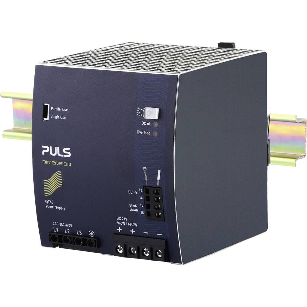 PULS QT40.241 24-2 8VDC, 3 Phase, 380-480 VAC, 40-34.3AMP, 960 WATT, Power Supply