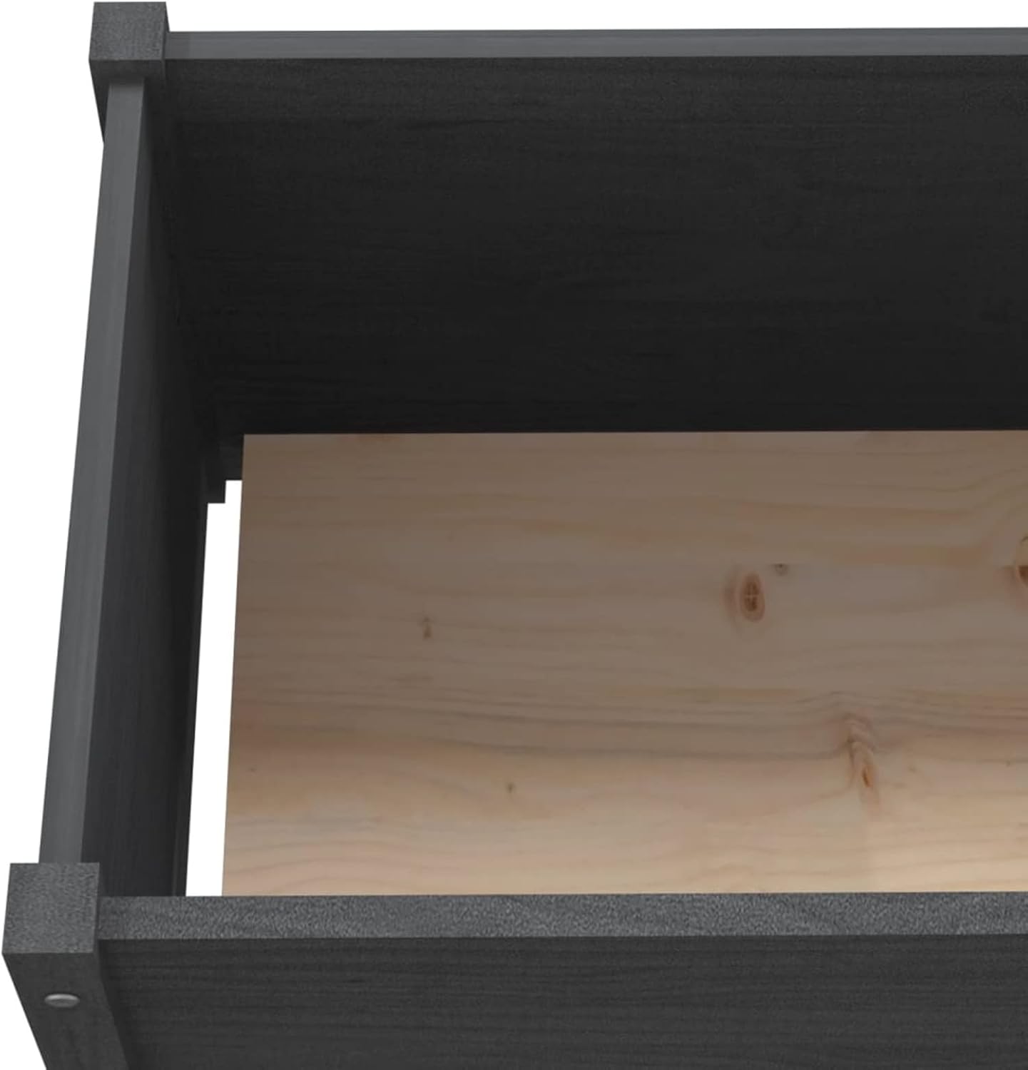 Raised Bed Wood, Raised Beds for Garden, Wooden Raised Bed Planter, Raised Bed Wood Grey, Herb Bed, Wood, Flower Box, Flower Box, Flower Tub, Garden Planter, 150 x 50 x 50 cm