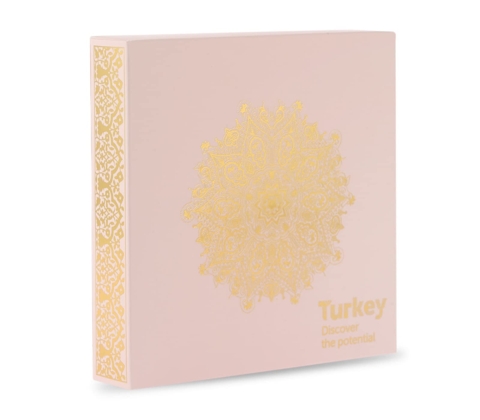 Prien Regali Musulmani per Eid e Ramadan, Set Regalo Islamico con Corano Argentato, Scatola Elegante Dorata, Tasbih con Perle, Idee Regalo per Donna, Set per Mawlid, Matrimonio (Rosa)
