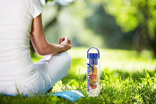 iPerfect Lifestyle Infuser Water Bottle - Made with Commercial Grade Tritan - Recipe Ebook INCLUDED
