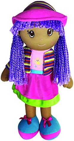 Lollipop Kids 20" Soft Bodied Rag Doll, Purple Hair