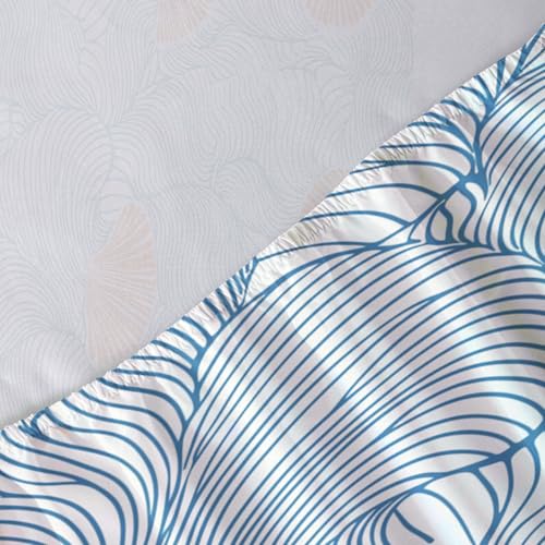 Drap housse 90x190 drap housse microfibre bleu clair lavable pour matelas - 6