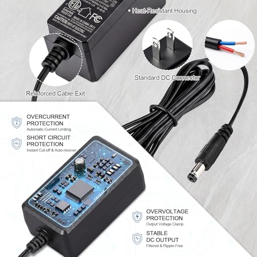 Image of Copkim 10 Pcs 12V Power Supply 12V DC 24W LED Light Adapter Switching Led Power Supply AC120V to DC12V Transformer with 5.5 /2.1 mm Female Barrel Connector for Strip Light (1A)