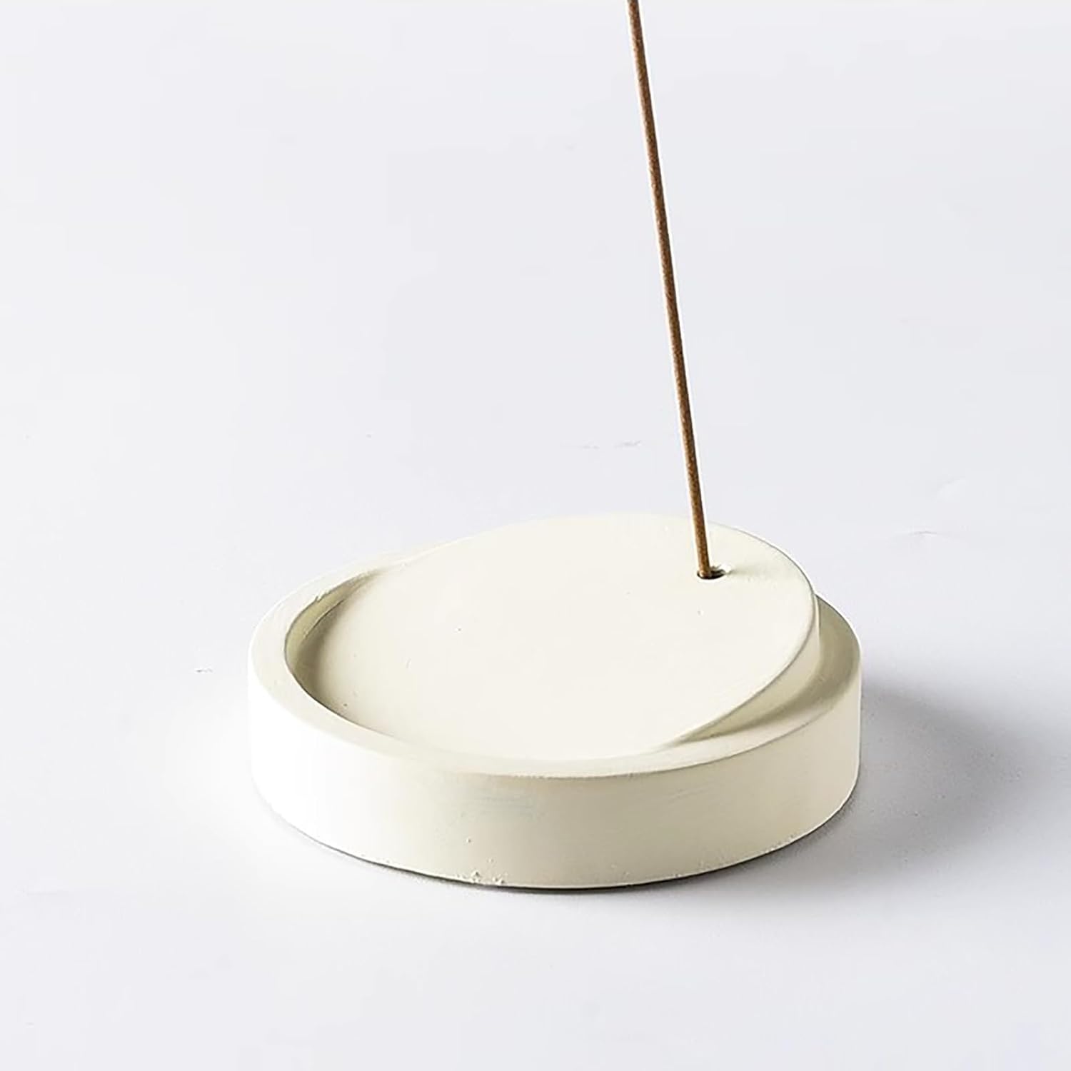 お香トレイ お香立て線香シンプルなレトロなお香立て装飾装飾品(White)