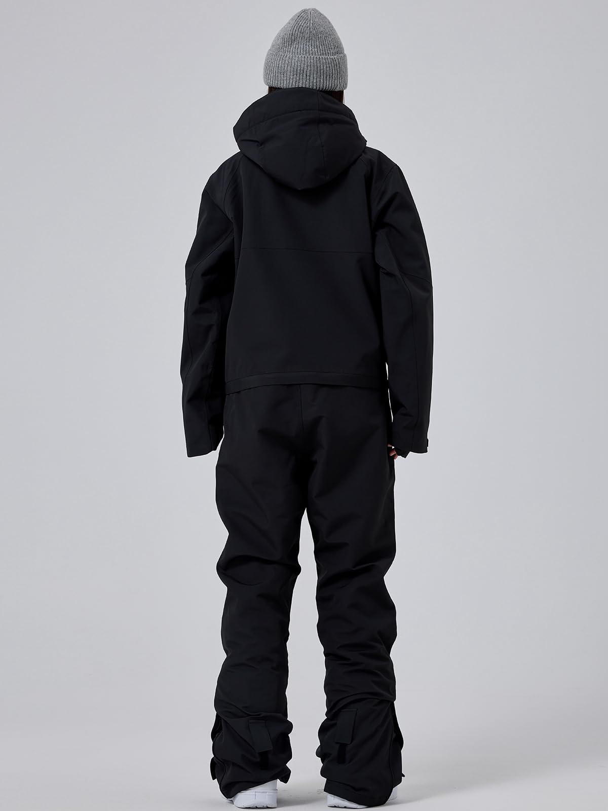 HOUZONIY Einteiler Skioverall Damen Schneeanzug Skioverall Skifahren Skianzüge Overall Jumpsuit Frauen Snowboard Skisuit Outdoor Sport(Schwarz L)
