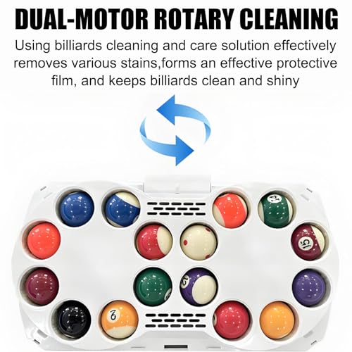 Limpiador de bolas de billar con control táctil LCD y doble motor de lavado 4