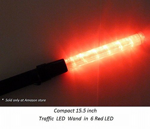 Diskpro, 15.5 Inch Traffic Baton Light In 8 Red Led With 2 Flashing Modes, 2 C-Size Batteries Required. Good For Parking And Dog Walkers Safety. #TOP4