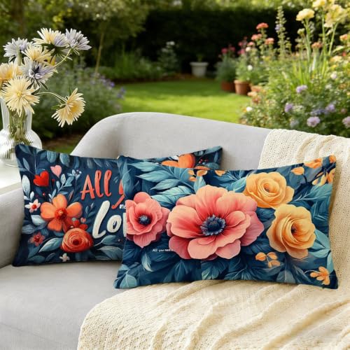 Velours imperméable taie d'oreiller 50x70 motif fleur haut de gamme pour intérieur