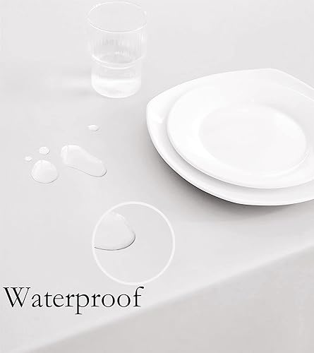 Miniatura 4 de Thcbme Mantel de vinilo, mantel rectangular impermeable a prueba de aceite, resistente al desgarro, apto para varias vacaciones, mantel de PVC