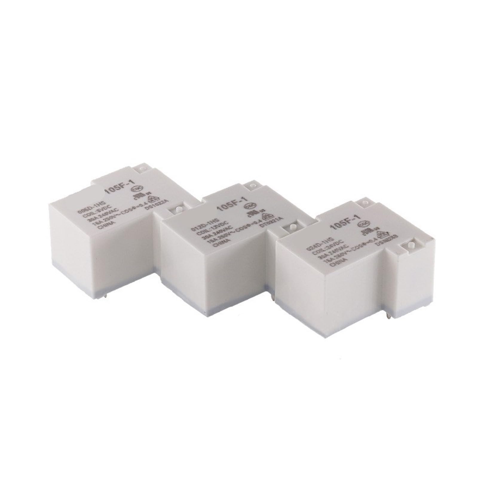 Relè HF-JQX-105F-1 5V 12V 24V 30A 4 Pin - Elettromeccanico Per Controllo MCU, PLC E Domotica, Basso Consumo E Alta Sensibilità