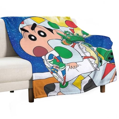 クレヨンしんちゃん 毛布 ブランケット 暖かい 肌に優しい フランネル ふわふわ 柔らかい 軽量 洗える お昼寝 お部屋 人気キャラ クリスマス 誕生日 プレゼント アニメ 推し かわいい おしゃれ