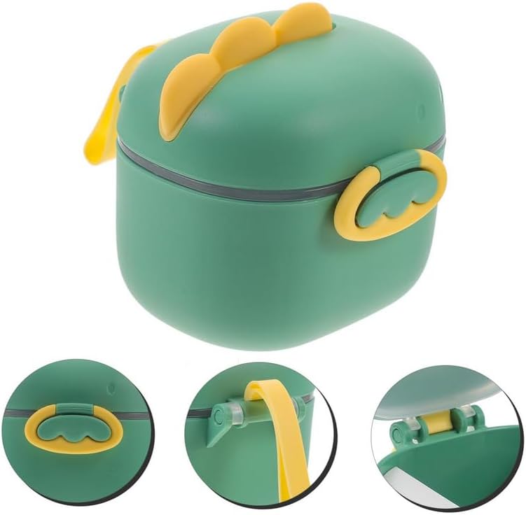 Porta Leite em Pó Bebê para Passeio e Viagem – Com Dosador, e Nivelador | Livre de BPA (Verde)