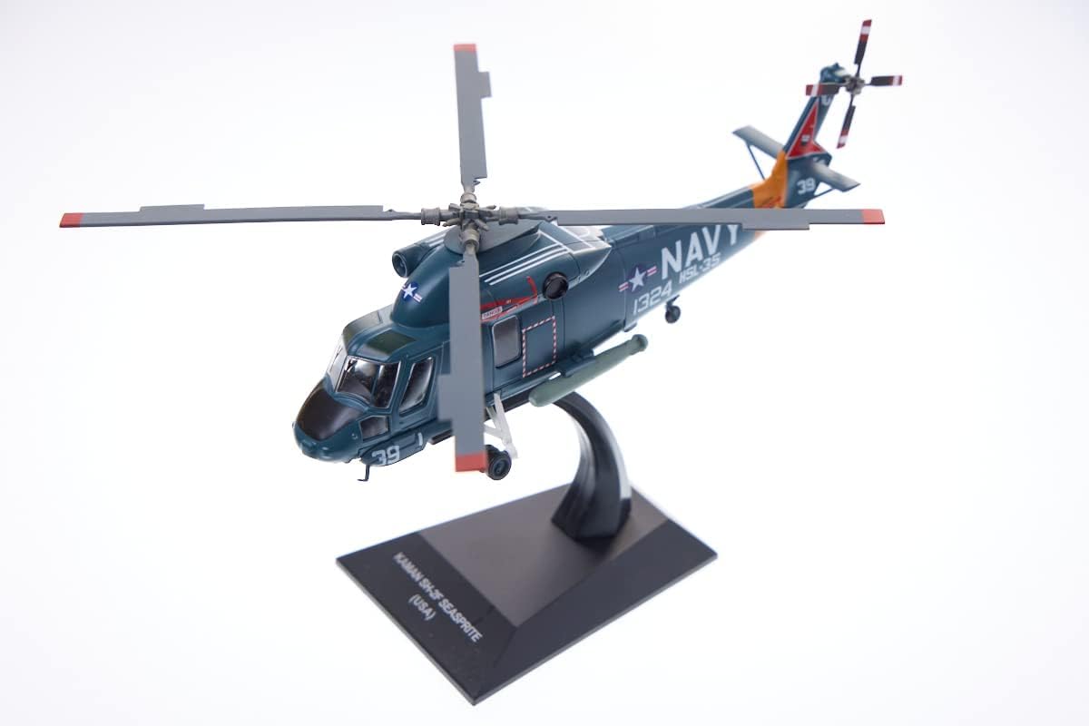 US Navy Helicopter Diecast 1/72 Scale Kaman SH-2F SEASPRITE Model Replica with Display Stand