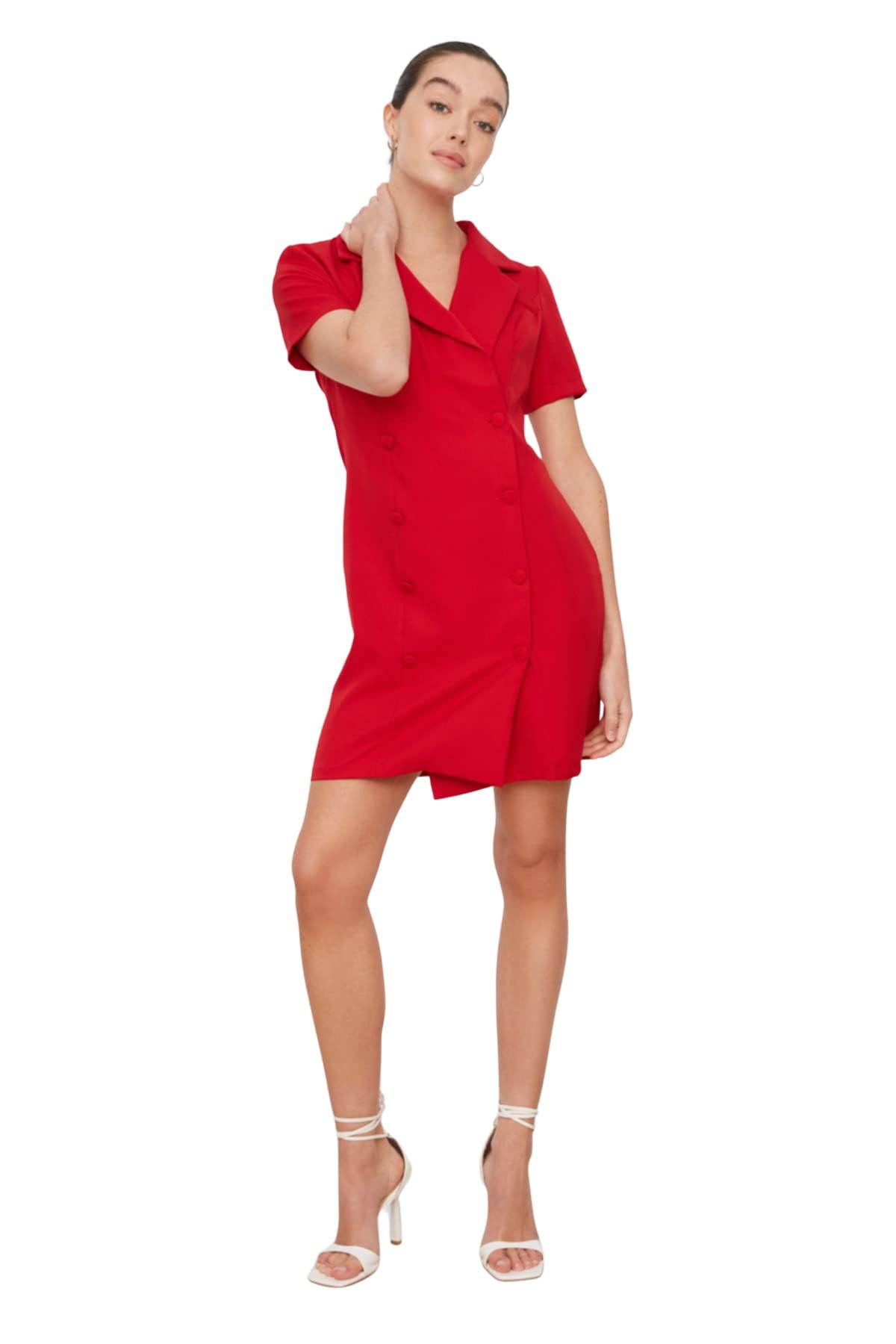 Trendyol Women Mini Blazer Dress Regular fit Woven Dress Red