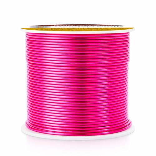 Image of Mandala Crafts 18 Gauge Hot Pink Anodized Aluminum Craft Wire, 100 FT | Colored, Flexible, Bendable, for Bonsai, Armature, Sculpting, Wire Wrapping, Jewelry Making, Weather & Tarnish Resistant