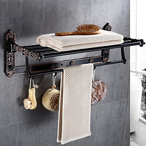 Porte-serviettes noir en aluminium bronze au style rétro chic