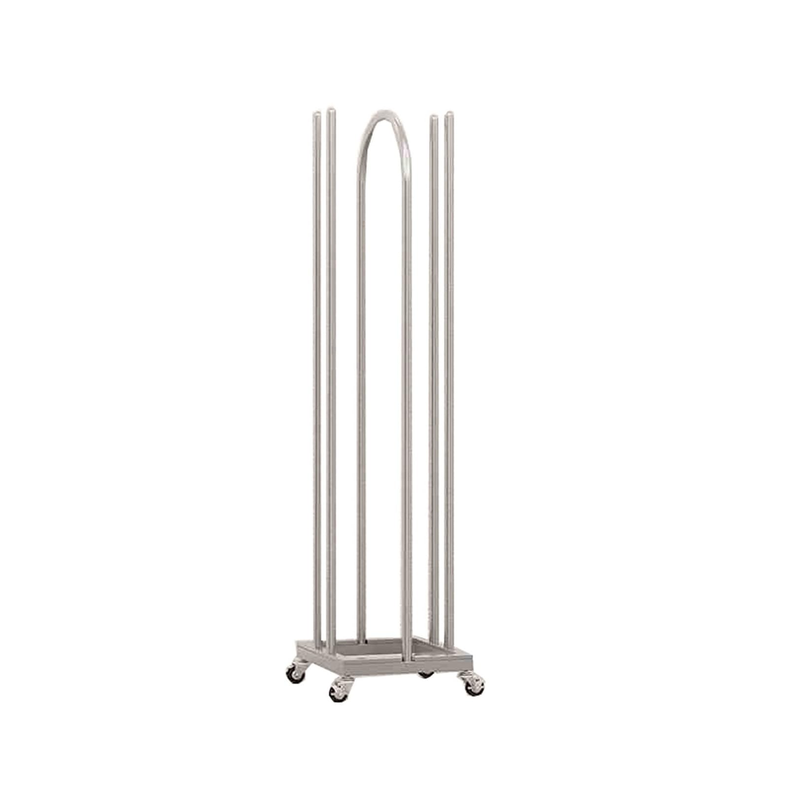 BHGFYXBS Two-Sided Clothes Hanger Holder Organizer Stacker For Closet Laundry Retail Store,Silver-100x30x35cm