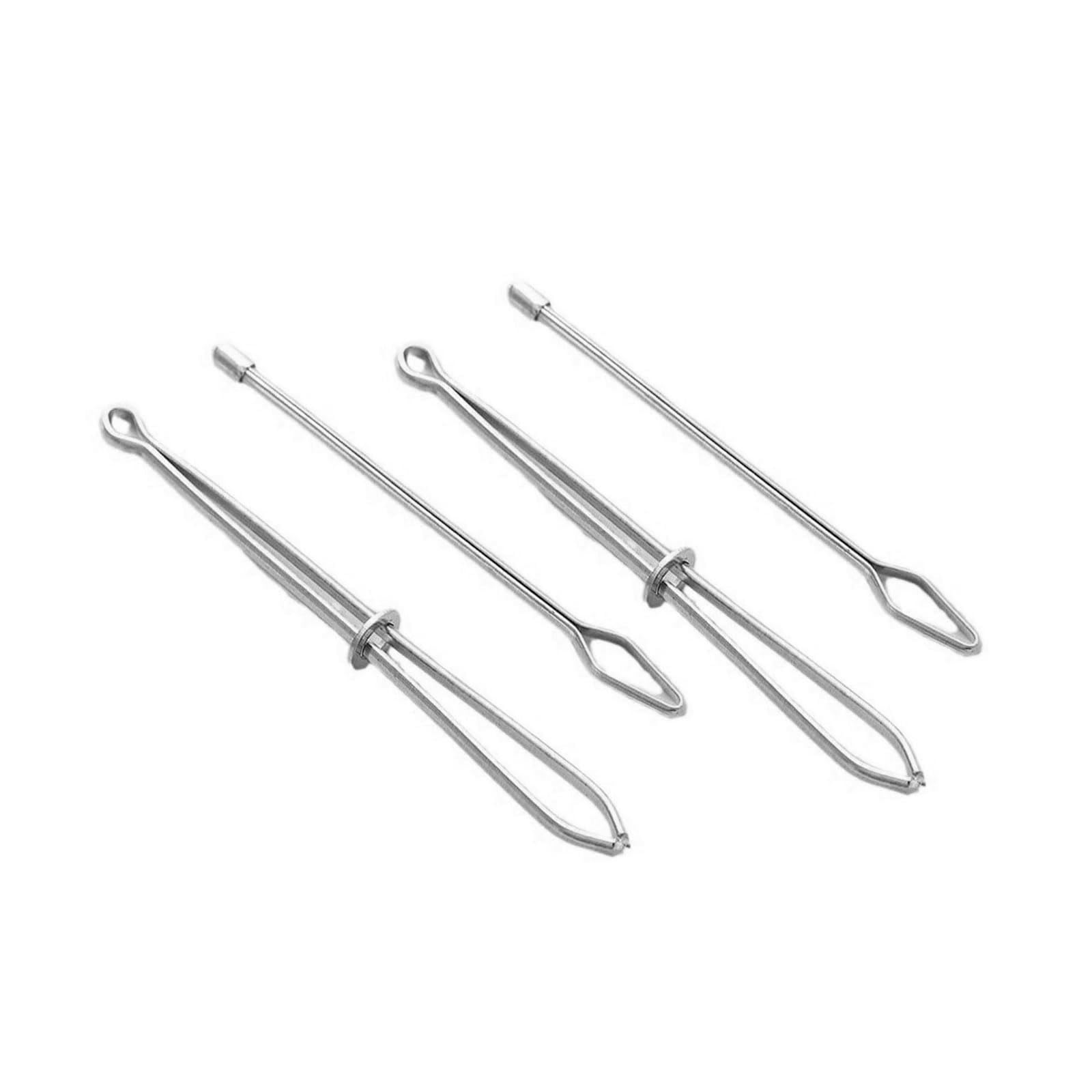 PANGBOER Metal Drawstring Threader Clip Heavy Duty Elastic Ribbon Threader Tweezers for Hoodies Sports Pants Sewing Project Elastic Threading Clip
