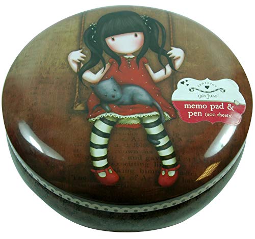 Santoro Gorjuss Ruby latas con Memo Pad y bolígrafo