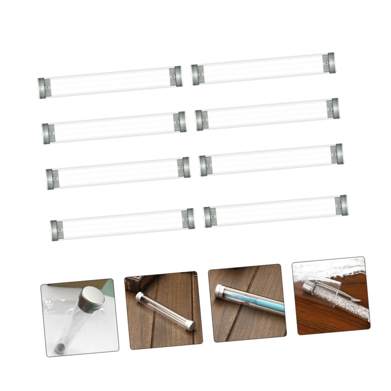 3 Set Astuccio present Box Portapenne Contenitori Trasparenti Portapenna Pencil Case Portamatite Contenitore in Plastica Trasparente 8 Pezzi * 3