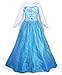 Ecparty Princess Costumes Dress for Your Little Girls Dress up (5T, Elsa Dress Blue)