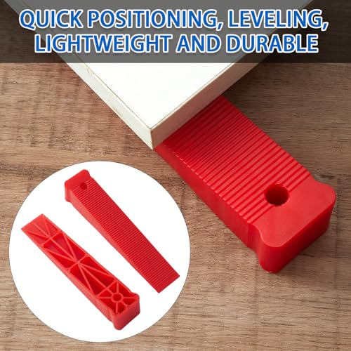 Image of Red Plastic Composite Shims and Leveling Wedges - Extreme Load Support, Never Rot, 6-Pack for Furniture, Door, Toilet Adjustments Stock Your Home