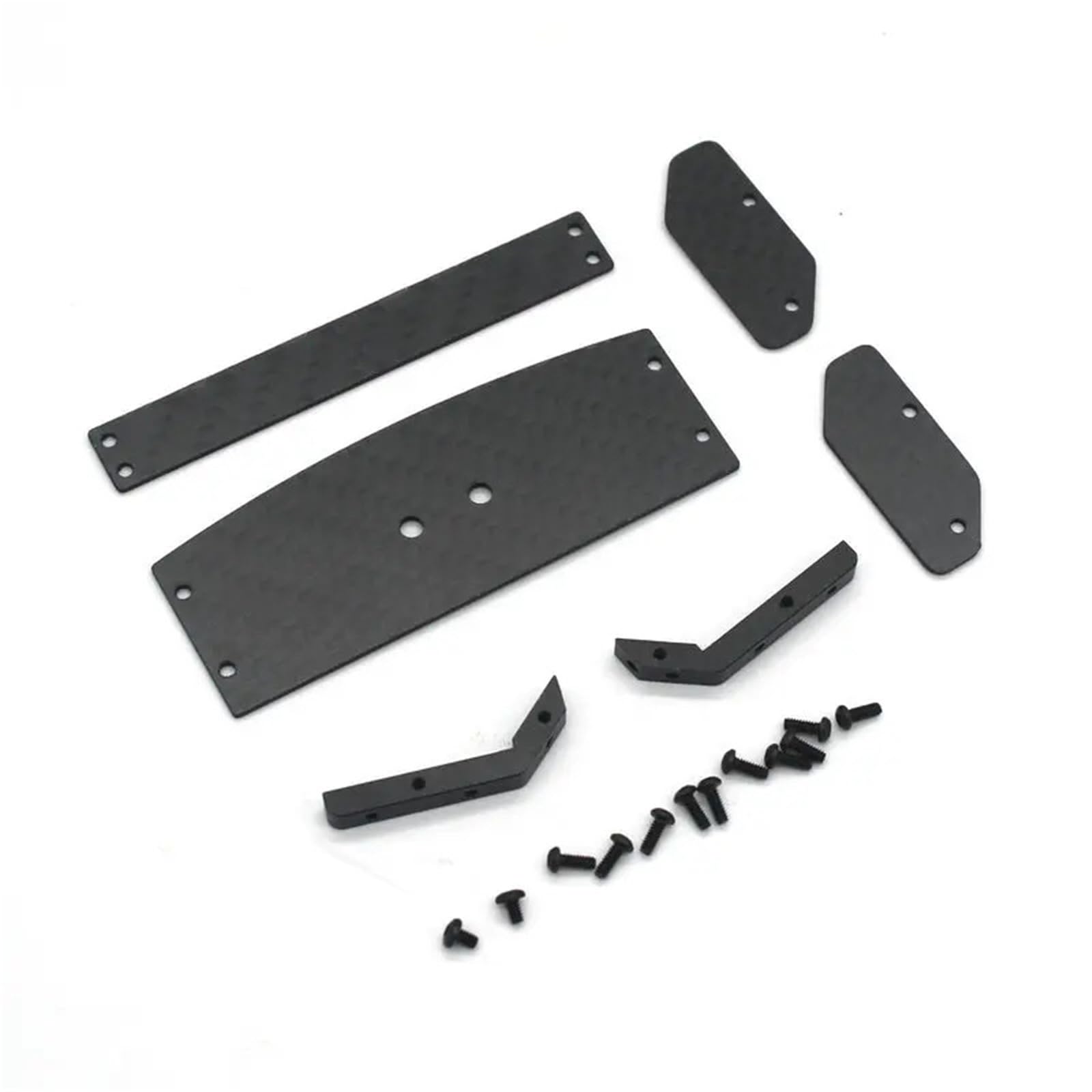 For WL 244016 Metal Accessory For Losi Micro-b 2WD Buggy RTR LOS00007 RC 1/24 Remote Control Car Carbon Fiber Rear Wing Component(Schwarz)