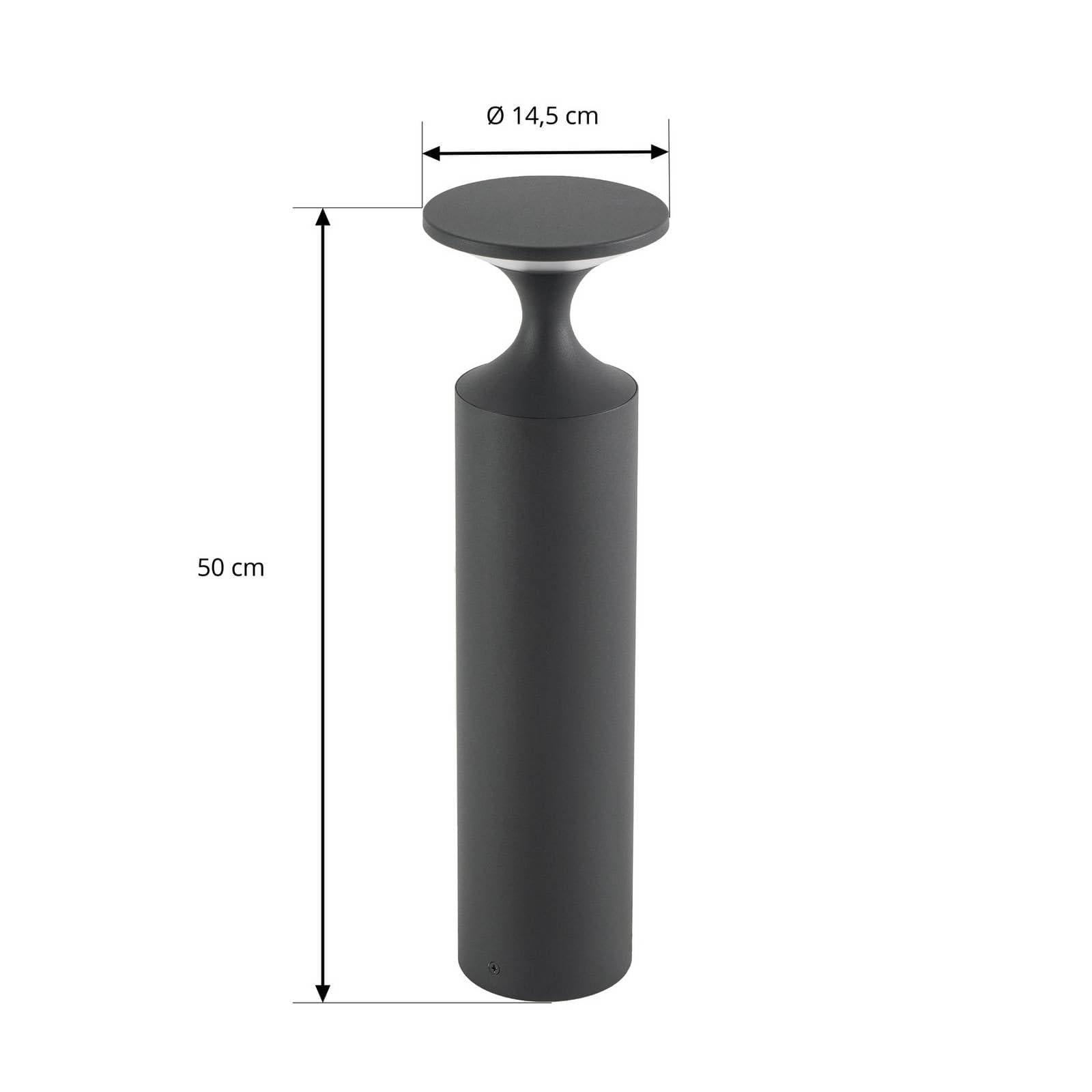 Lucande Oświetlenie zewnętrzne Navor (nowoczesne) w kolorze czarnym wykonane z aluminium (1 źródło światła) z ogrodu, słupek ścieżki słupek