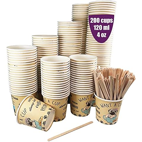 Vasos de café desechables GoBeTree con paletinas de madera Cover