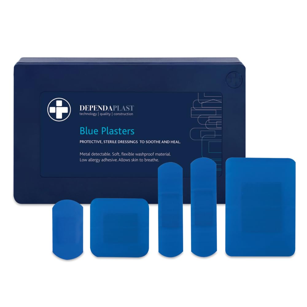 Dependaplast Blue Food Area Plasters - Assorted Size x 120