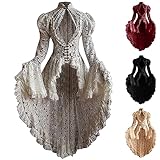 cape à capuche longue pour femme mariée mariage en satin de automne hiver manteau médiéval unisexe déguisement de halloween noël carnaval châle de mariée en mousseline de soie robe medievale femme,robe vintage renaissance gothique femme,costume robe gothique femme à bretelles robe rétro médiévale robe soirée halloween femme vintage à lacets costume steampunk déguisements halloween carnaval robe sans manches en dentelle gothique années 81 pour femme robe gothique steampunk victorienne à