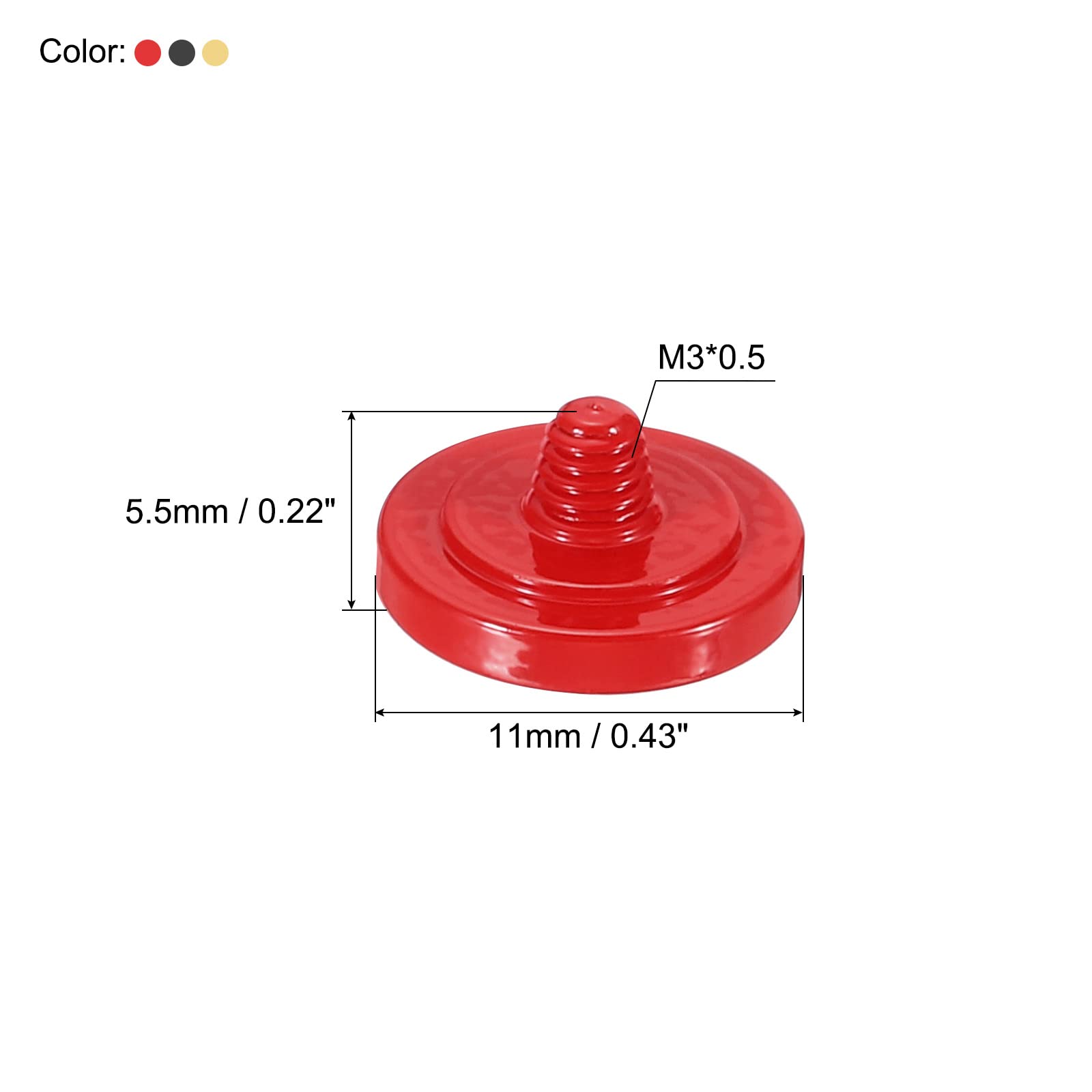 Yullmu Camera Shutter Button 2 Pack (Red & Black) Pure