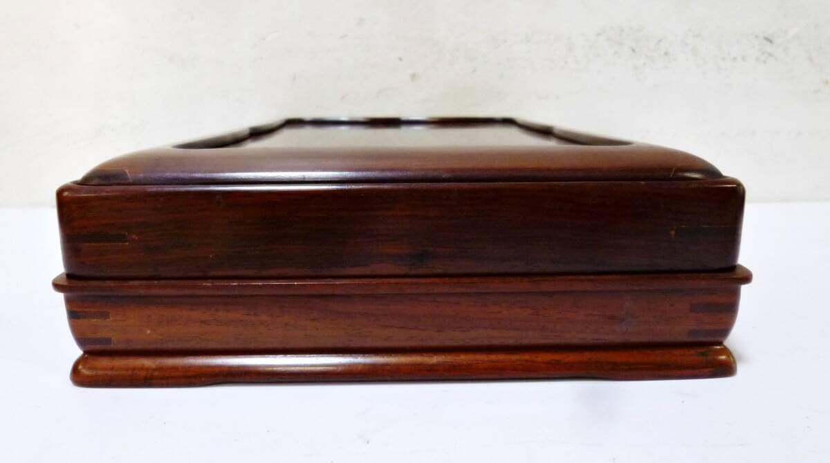 書道具 文箱 硯箱 木製箱 収納箱 重厚感 高級感 物入れ 書類入れ 彫刻
