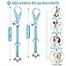 JIMEJV 3 Pack Dog Doorbells, Pet Training Bells for Go Outside Potty Training and Communication Device Large Loud Dog Bell Cat Puppy Interactive Toys Adjustable Strap Door Bell (Light Blue)