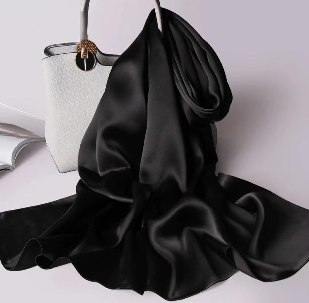 ANDANTINO 100% Mulberry Silk Long Scarf for Women Large Shawls for Headscarf and Neck- Oblong Hair Wraps with Gift Packed - Image 2