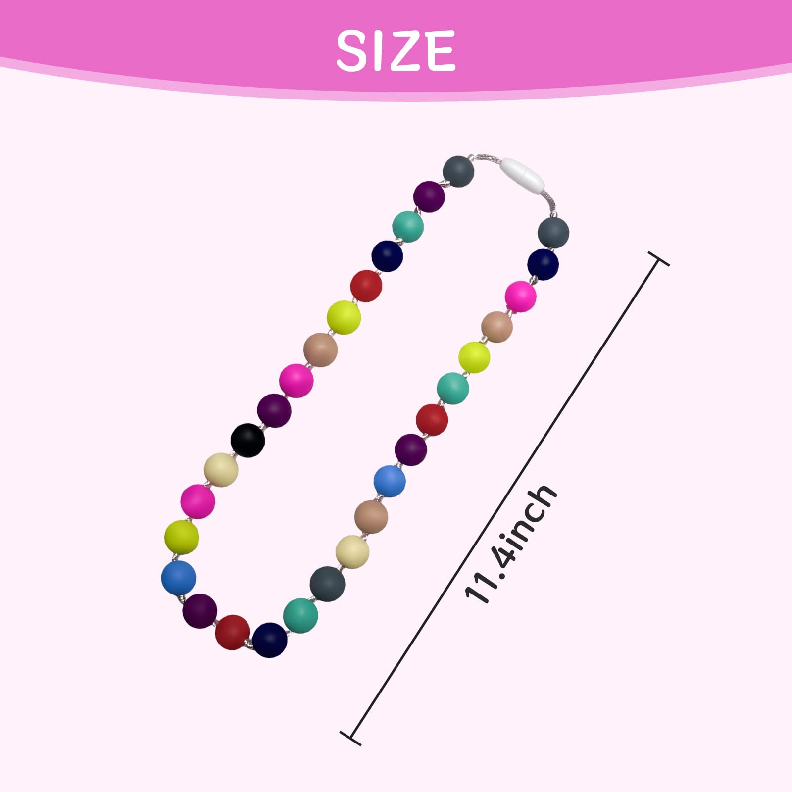 RUIOMII Silicone Sensory Chew Necklace, Chew Necklaces, F - Image 2