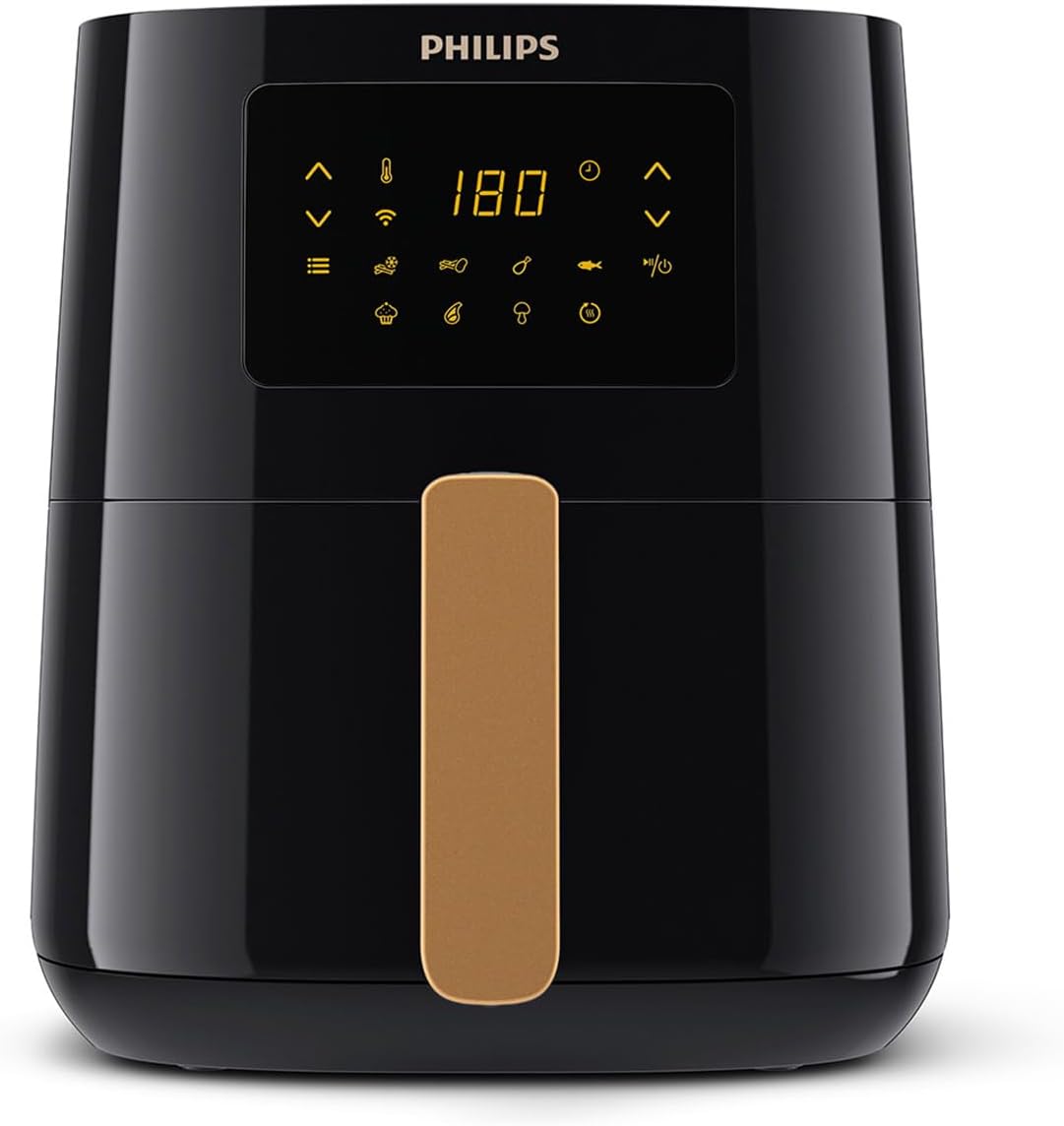 Philips Airfryer 5000-Serie L, 4.1L (0.8Kg), 13-in-1 Airfryer, Wifi verbunden, 90% Weniger Fett mit Rapid Air Technologie, HomeID-App (HD9255/80)