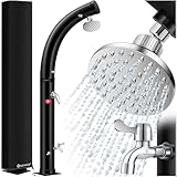 KESSER® Ducha solar de jardín, Arco de ducha solar incluido. Capó de protección agua caliente | 20 litros | Máximo 60 °C sin conexión a la red eléctrica | Ducha de piscina Camping