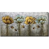 Yotree Paintings, 24x48 Inch Paintings Elegant Flowers Oil Hand Painting Painting 3D Hand-Painted On