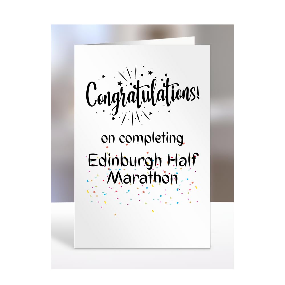Congratulations on completing Edinburgh Half Marathon card, gifts for men, women, friend, son, daughter, brother, sister, colleague, presents for christmas, A5-245_13