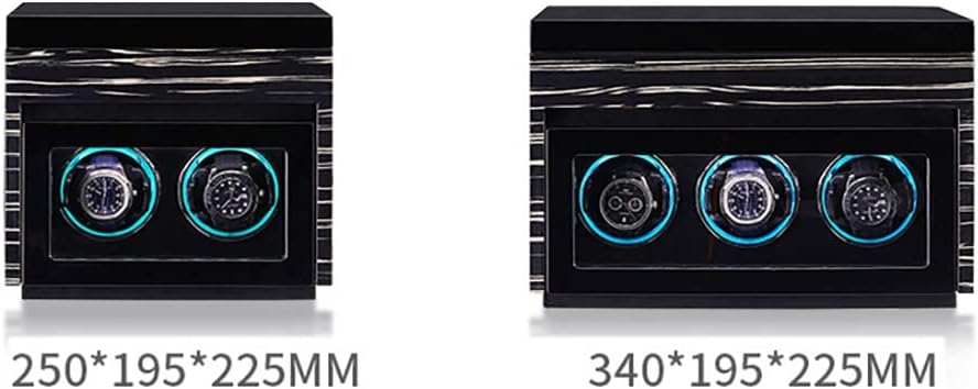 Luxury Watch Winder Automatic Watch with LED Light with Silent Motor and 5 Rotation Positions PU-Leather Super-Silent Winder Suitable for All Automatic and Mechanical Watches