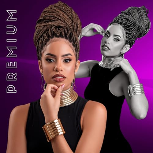 Jumbo Premium Ser Mulher 609 g Cabelo Para Tranças Box Braids 75 cm Pontas Finas Cor:1 Preto Tamanho