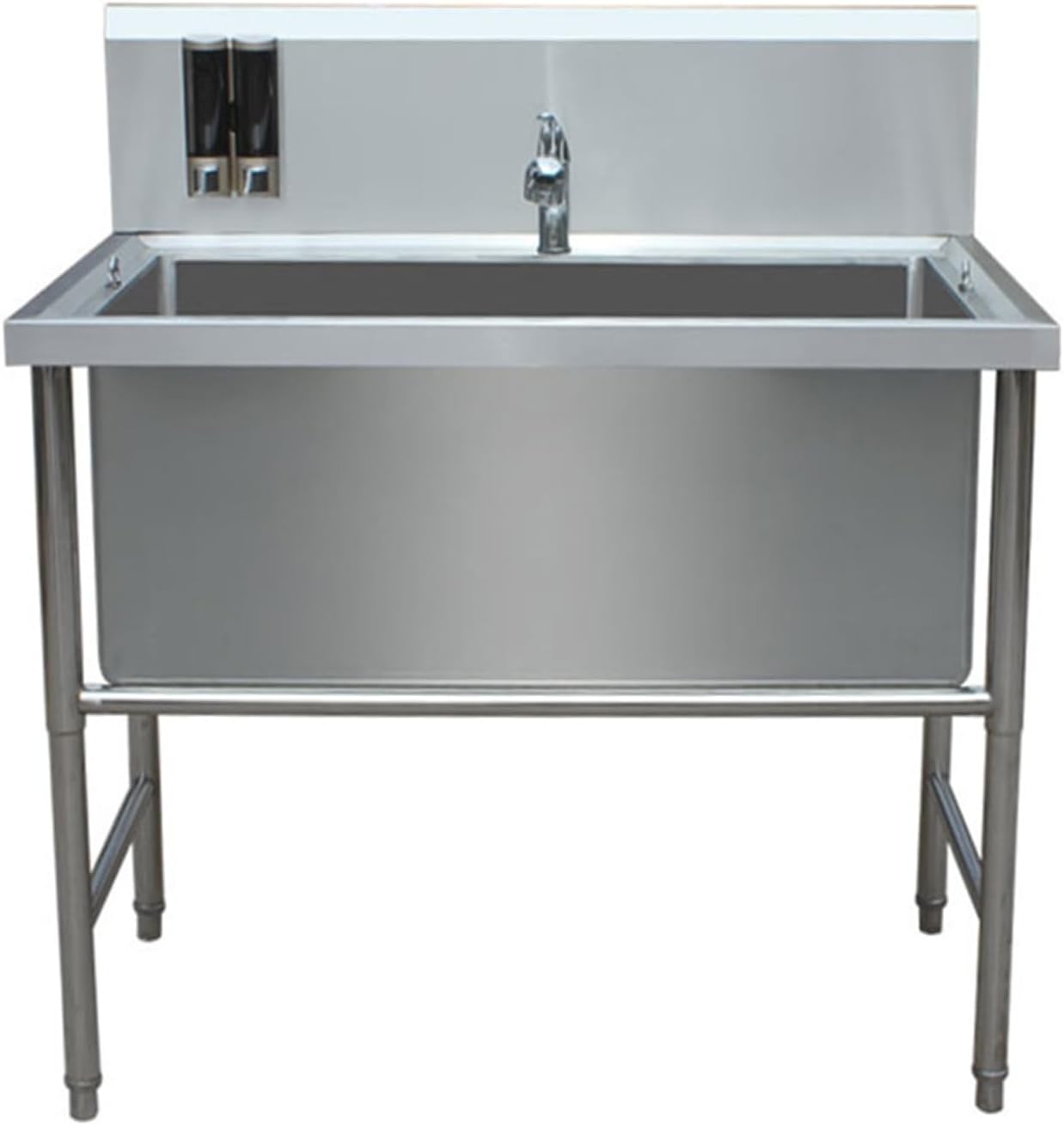 Stainless Steel Pet Dog Bath Tub,Dog Pet Washing Grooming Station,Dog Grooming Tub for Home,Professional Dog Grooming Tub,Dog Shower Tub,Pet Washing Station Sink Shower for Large Pet Dogs(40in/100cm)