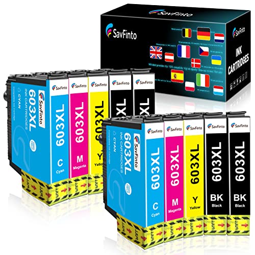 SavFinto Compatible Ink Cartridge Replacement for Epson 603XL for Epson Expression Home XP-2100 XP-2105 XP-3100 XP-3105 XP-4100 XP-4105 WorkForce WF-2810 WF-2830 WF-2835 WF-2850 (10 Pack) - Image 2